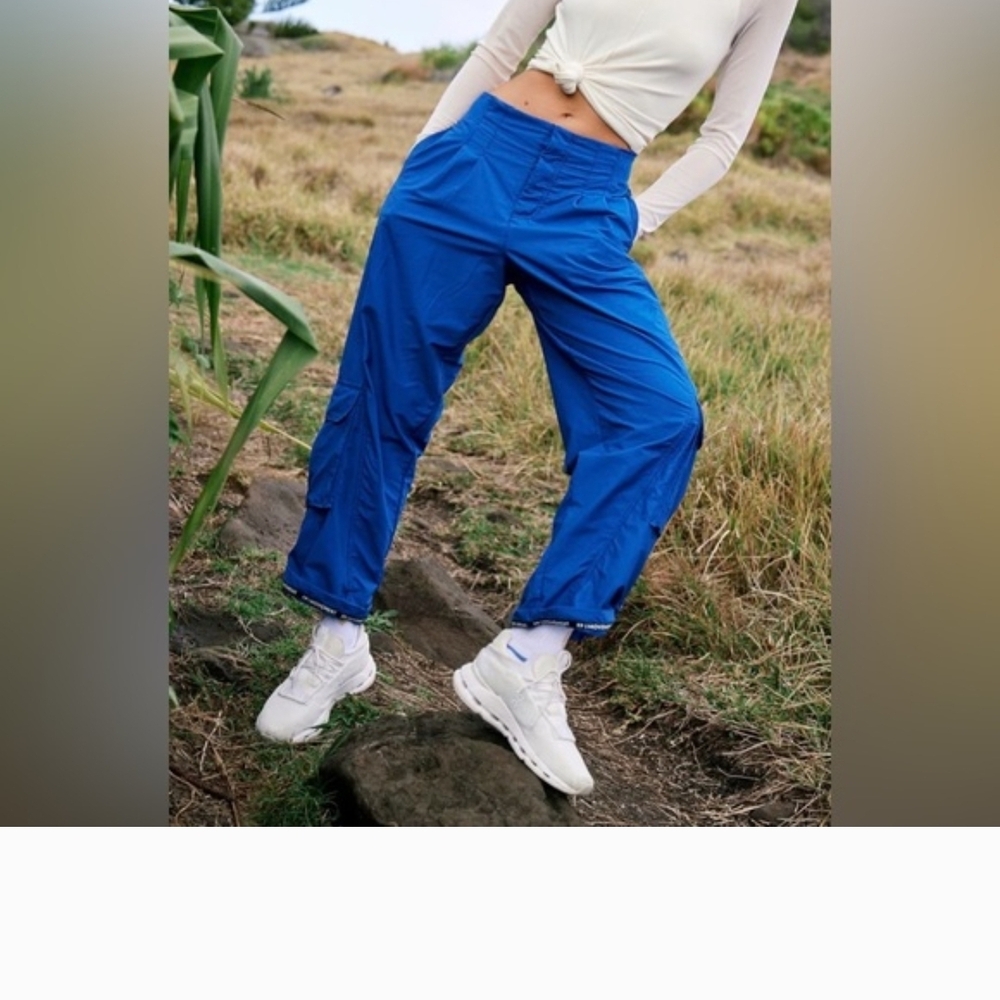 Blue Women's Cargo Jogger Pants